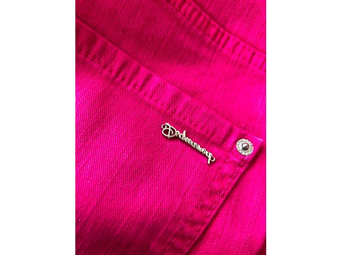 Jeans Dsquared2 Rectos Cortos Fuschia de Denim Fucsia - vista 4