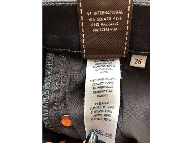 7 For All Mankind Jeans Slim Negros Denim Talla 26 - vista 5
