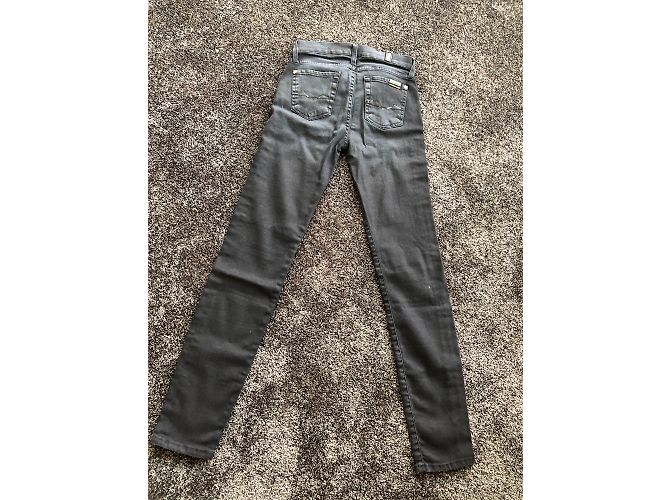 7 For All Mankind Jeans Slim Negros Denim Talla 26 - vista 7