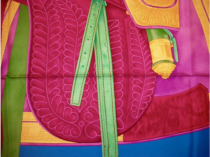 Hermès Offizierssitz in großen Kleidern Mehrfarben - Ansicht 6