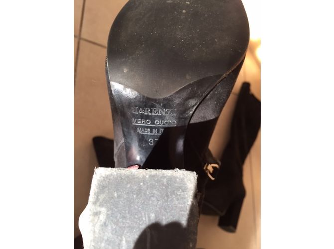 Autre Marque Botas Gianni Renzi de piel negra 37 Negro - vista 3