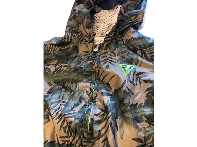 Veste coupe vent à capuche GUESS Vert Foncé 3 ans - vue 2