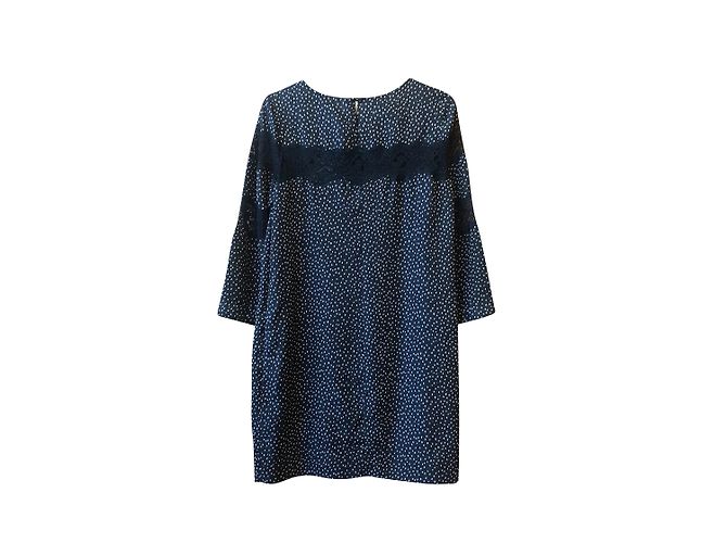 Sandro abito giusto microstampa e pizzo Nero - vista 2