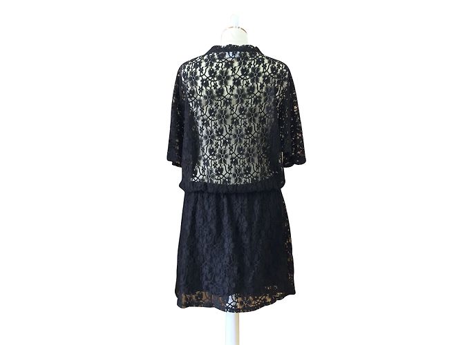 American Retro Julia Kleid aus schwarzer Spitze - Ansicht 2
