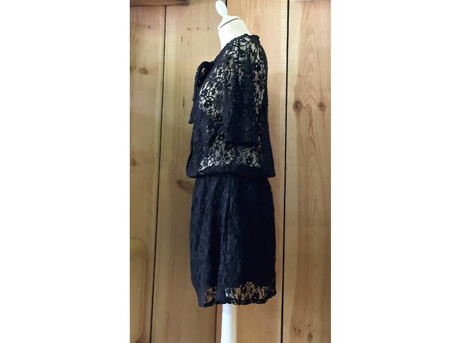 American Retro Julia Kleid aus schwarzer Spitze - Ansicht 4