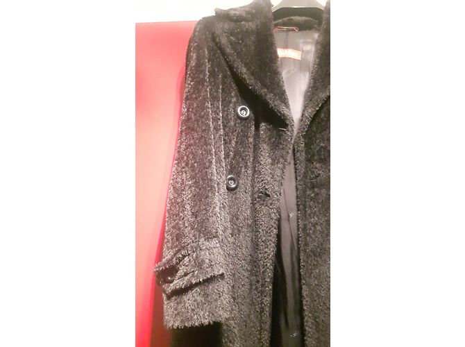 Abrigo largo Max Mara de lana de alpaca negro - vista 5