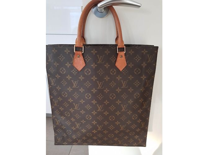 tote bag monogram plateau louis vuitton Marrone chiaro Marrone scuro - vista 10