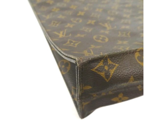 tote bag monogram plateau louis vuitton Marrone chiaro Marrone scuro - vista 7
