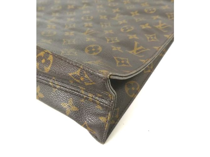 tote bag monogram plateau louis vuitton Marrone chiaro Marrone scuro - vista 8