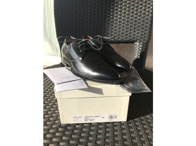 Débi Céline in pelle verniciata nera 37 Nero - vista 2