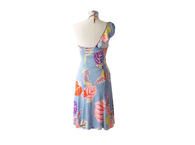 Vestido Kenzo de punto de seda Estampado Tropical Multicolor - vista 2