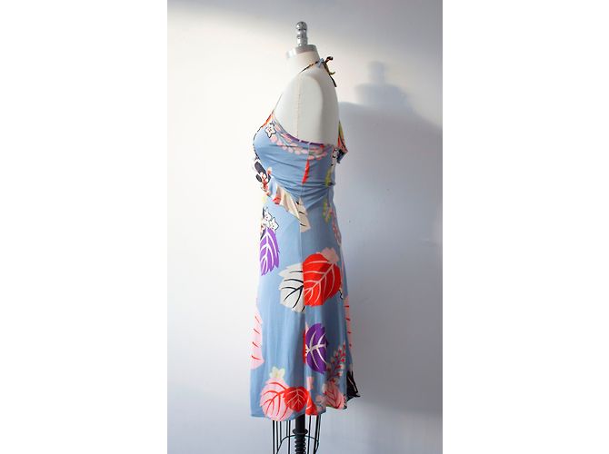 Vestido Kenzo de punto de seda Estampado Tropical Multicolor - vista 5