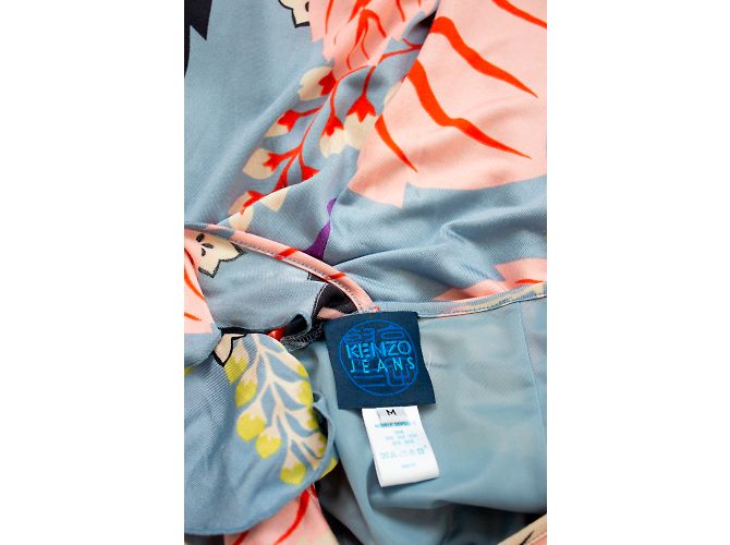 Vestido Kenzo de punto de seda Estampado Tropical Multicolor - vista 6