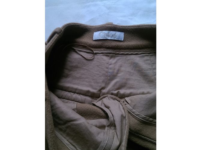 Chloé Serge trousers camel wool and cashmere - view 4