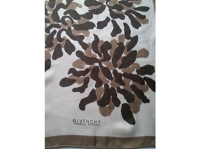 Lenço de seda Givenchy Castanho Bege Marrom - vista 2