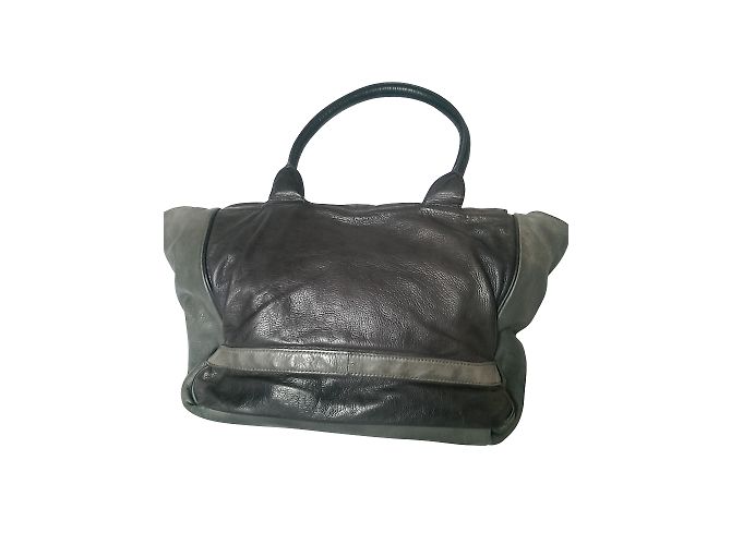 Bolsa Bel Air de pele bege e cinza - vista 2