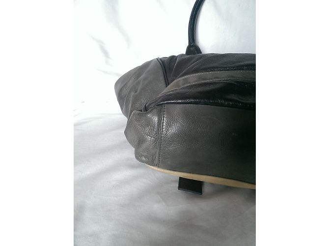 Bolsa Bel Air de pele bege e cinza - vista 4