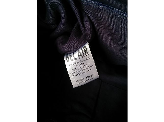Bolsa Bel Air de pele bege e cinza - vista 8