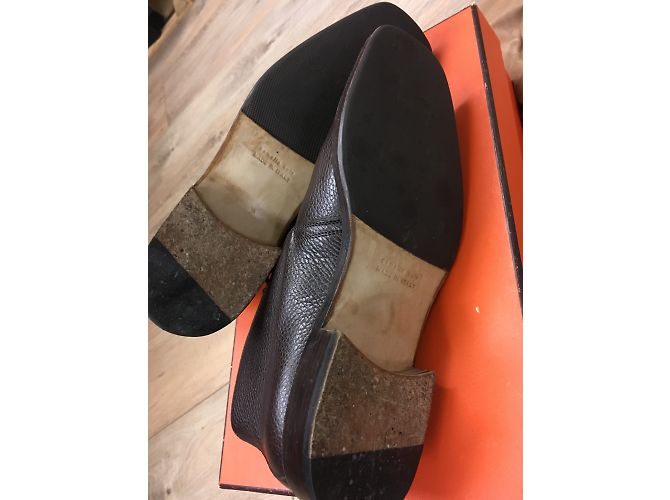 Botines Hermès de cuero marrón 37 Marrón oscuro - vista 12