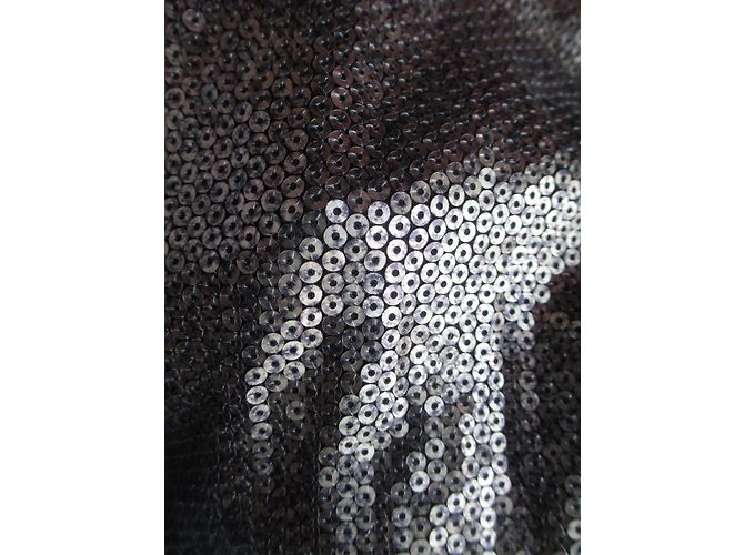 Gonna Bel Air Jaguar in seta e paillettes oro D'oro - vista 7