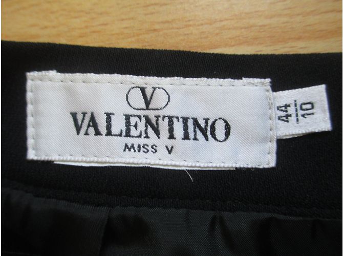 Falda lápiz de lana negra Valentino Negro - vista 4
