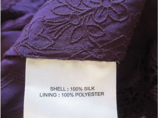Top de seda roxo com renda Karen Millen - vista 7
