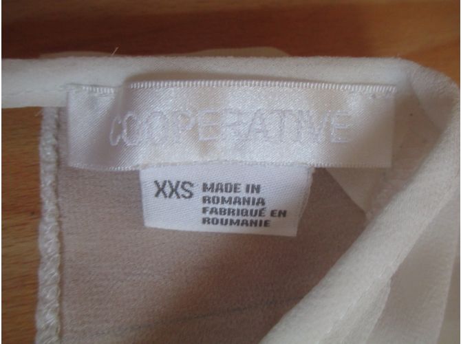 Autre Marque Blusa bianca Cooperative con maniche in velo trasparente e schiena aperta Bianco - vista 5
