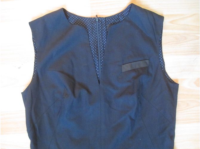 Paul Smith Black Kleid aus Wolle und Lammfell Schwarz - Ansicht 3