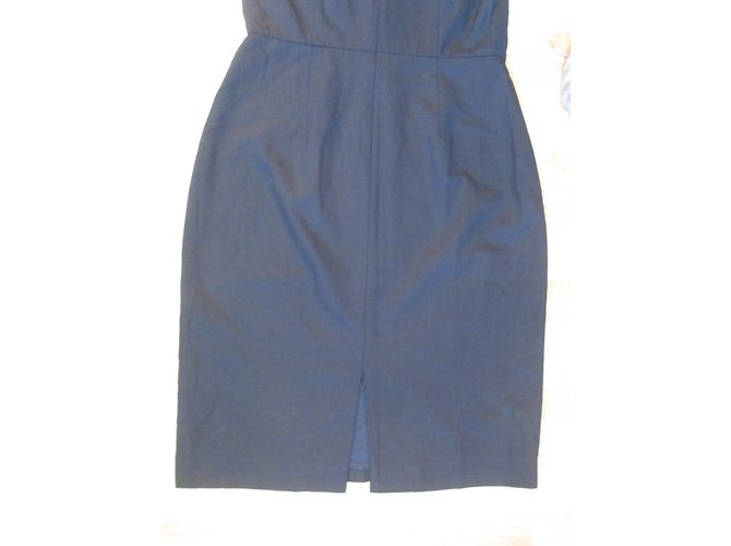 Paul Smith Black Kleid aus Wolle und Lammfell Schwarz - Ansicht 4