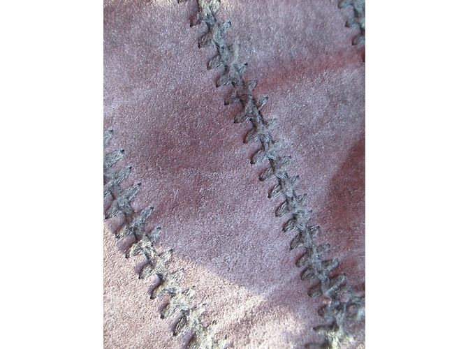 Autre Marque Falda marrón de cuero de pecarí Chine Collection Castaño - vista 8