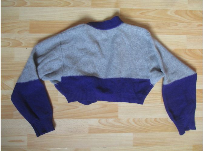 Colete Sonia Rykiel Roxo e Cinza Lã de Angorá e Pelo de Coelho - vista 2