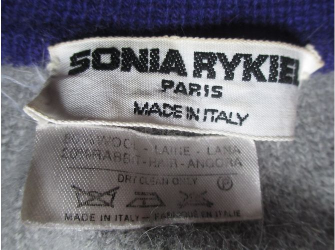 Colete Sonia Rykiel Roxo e Cinza Lã de Angorá e Pelo de Coelho - vista 5