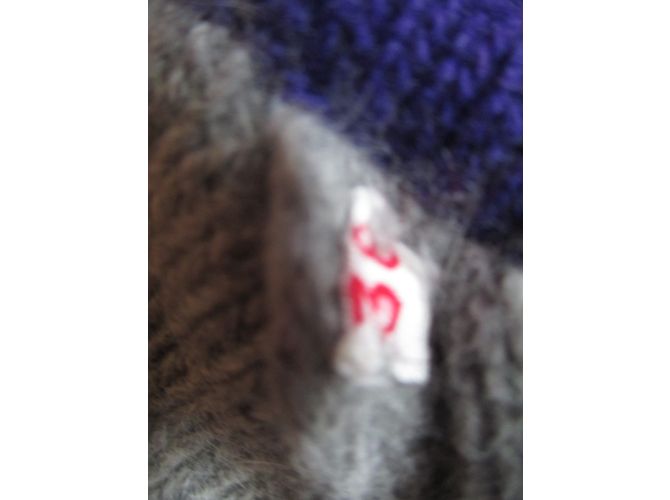 Colete Sonia Rykiel Roxo e Cinza Lã de Angorá e Pelo de Coelho - vista 7