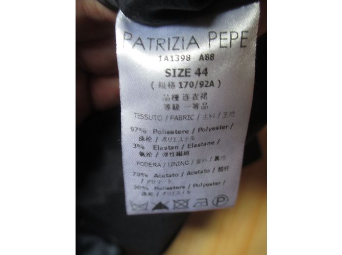 Patrizia Pepe Kleid aus blauem Satin Marineblau - Ansicht 6