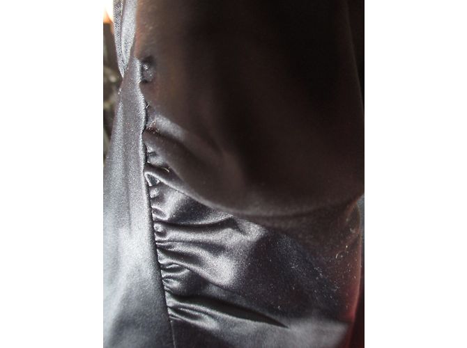 Patrizia Pepe Kleid aus blauem Satin Marineblau - Ansicht 7