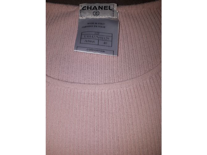 Top sin mangas Chanel de algodón rosa - vista 2