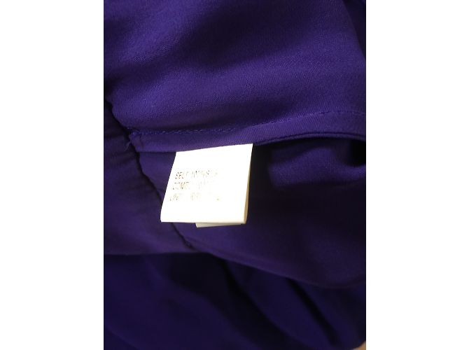 Marchesa Seda gasa y bola de organza. Púrpura - vista 9