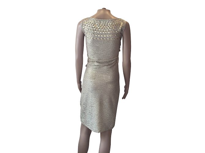 Just Cavalli Goldenes Mittellanges Kleid Größe S - Ansicht 2
