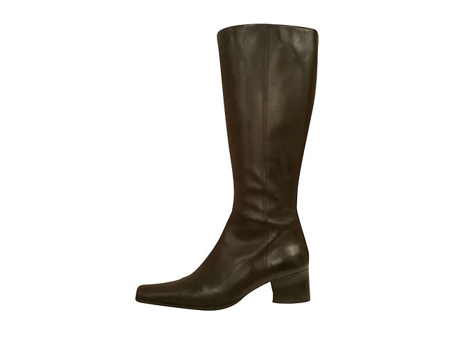 Botas Prada de cuero negro - vista 2