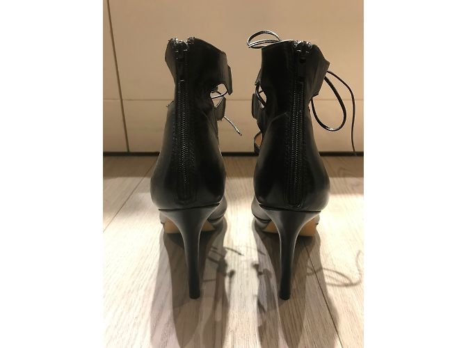 Autre Marque Décolleté Charles Kammer in pelle nera a punta aperta Nero - vista 3