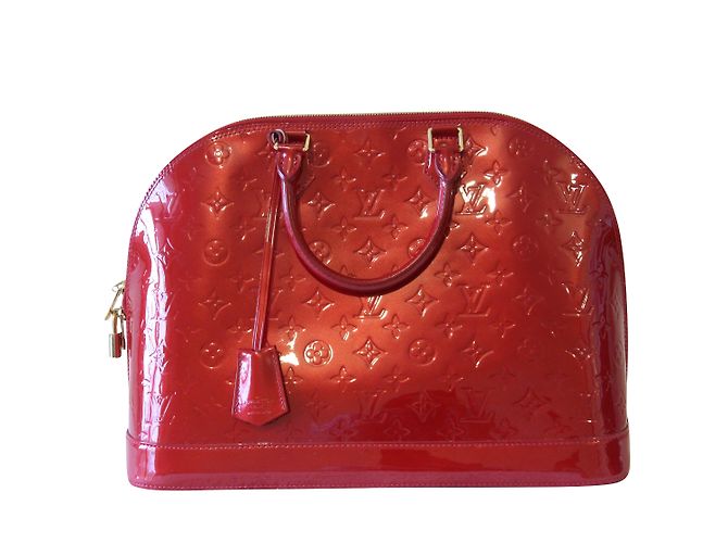 Louis Vuitton Borsa Pomme D'Amour Monogram Vernis Alma GM Rosso - vista 2