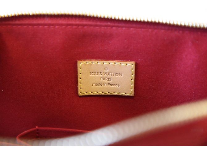 Louis Vuitton Borsa Pomme D'Amour Monogram Vernis Alma GM Rosso - vista 7