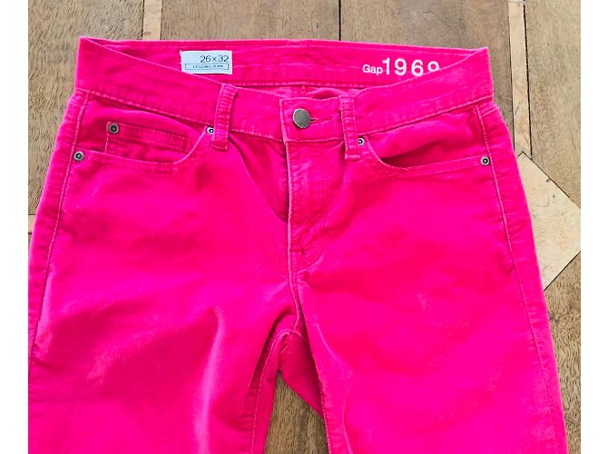 Jeans rosa leggings de terciopelo Gap 1969 T.26 X 32 - vista 3