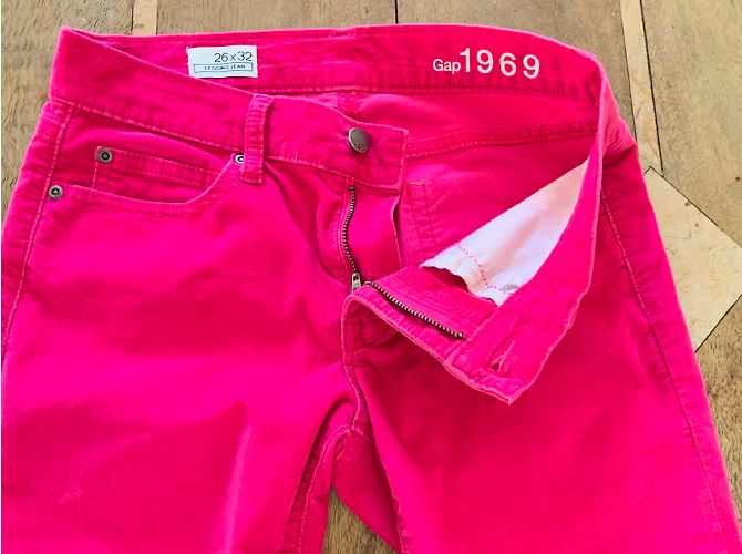 Jeans rosa leggings de terciopelo Gap 1969 T.26 X 32 - vista 4