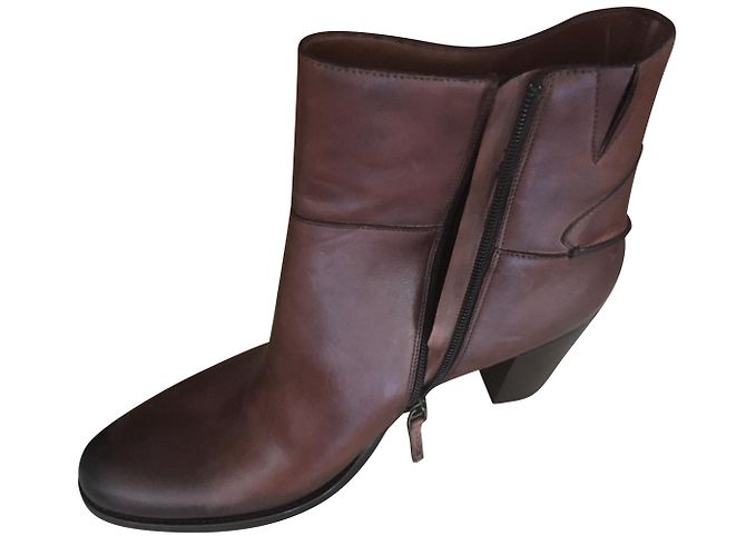 Botines de piel Sartore. Caramelo - vista 2