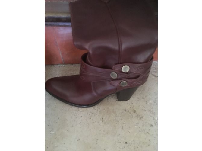 Botas Sartore de piel marrón oscuro - vista 3