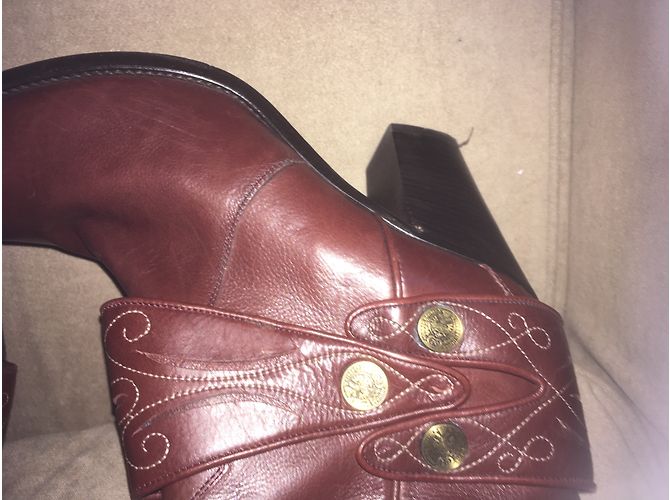Botas Sartore de piel marrón oscuro - vista 4