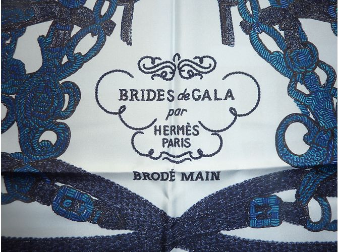 Hermès Gala Brides ricamate a mano - Leila MENCHARI 2015 Blu Blu navy - vista 3