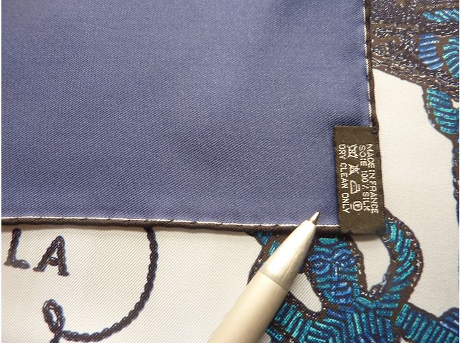 Hermès Gala Brides ricamate a mano - Leila MENCHARI 2015 Blu Blu navy - vista 5