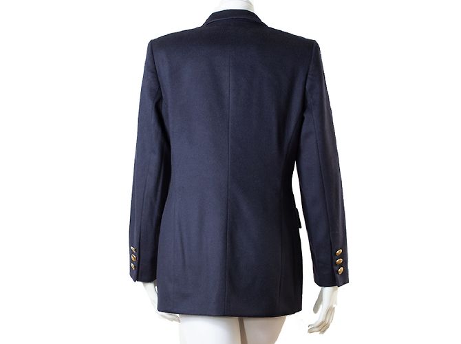 Escada Dunkelblauer Woll- und Kaschmirblazer Marineblau - Ansicht 4